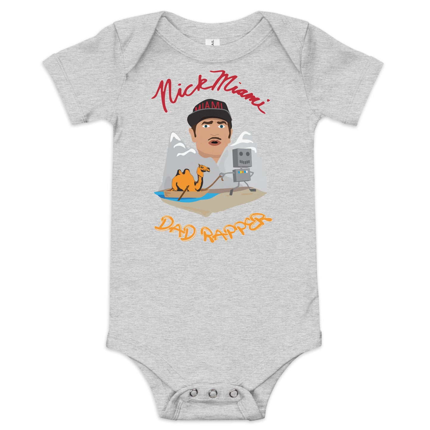 Dad Rapper Baby short sleeve onesie