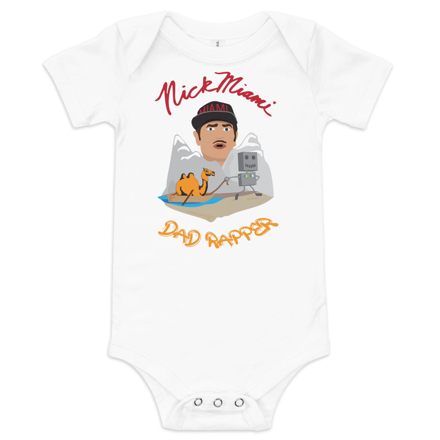 Dad Rapper Baby short sleeve onesie