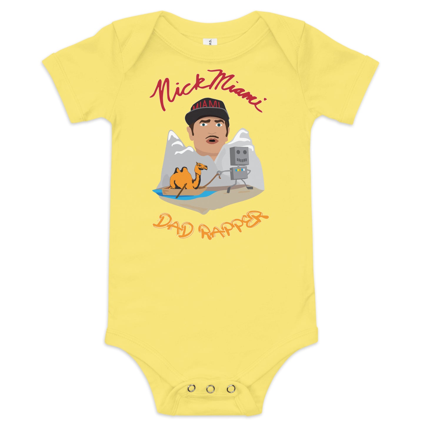 Dad Rapper Baby short sleeve onesie