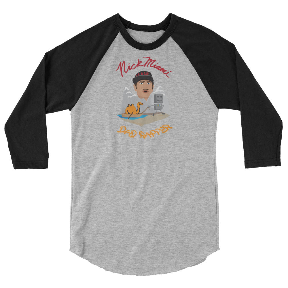 Dad Rapper 3/4 sleeve raglan shirt